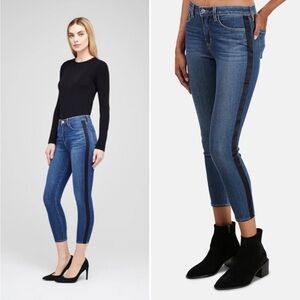 L'agence Margot High‎ Rise Skinny Jeans Neptune Stretch Womens Size 27 Stripe